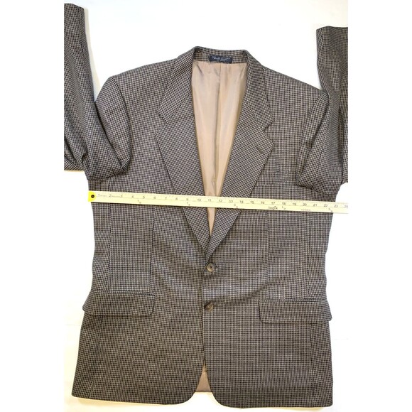 Jones New York Silk Wool Tweed Blazer Mens 42R Houndstooth Jacket Sportcoat - Picture 6 of 10